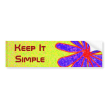 Wild Flower Keep It Simple bumpersticker