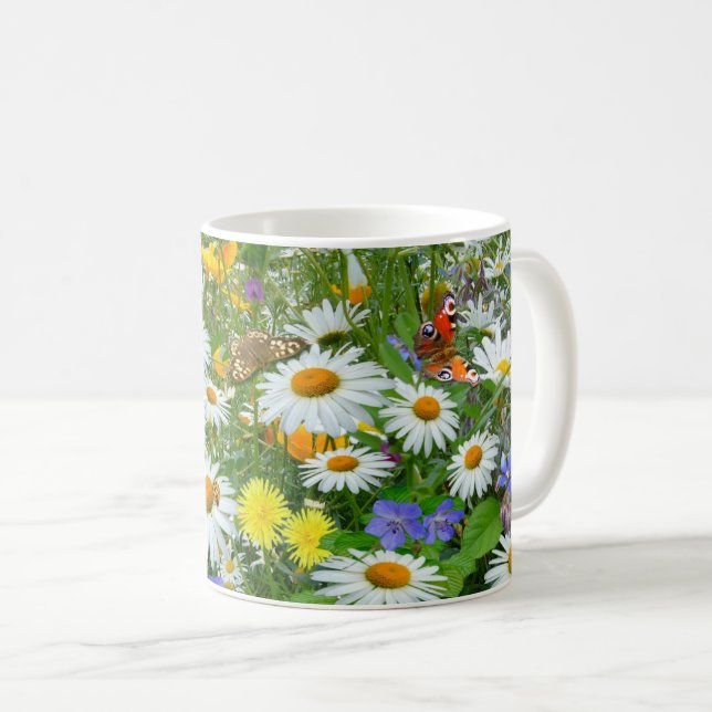 Wild Flower Meadow Coffee Mug (Front Right)