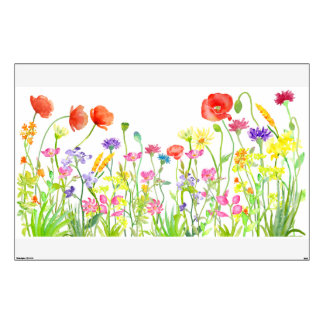 Wild Flower Meadow Large 48 x 72 wall decal 