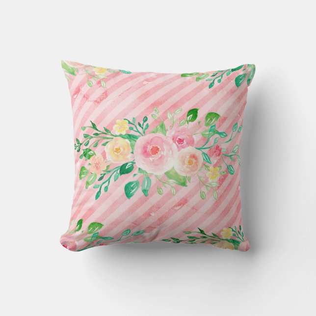 Wild Flower Meadow Throw Pillow (Front)