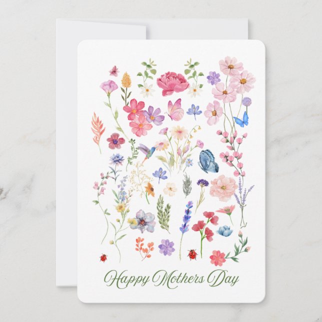 Wild Flower Mothers Day Card (Front)