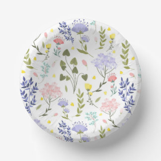Wild flower Paper Plate Bowls
