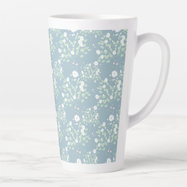 Wild flower pattern latte mug (Right)