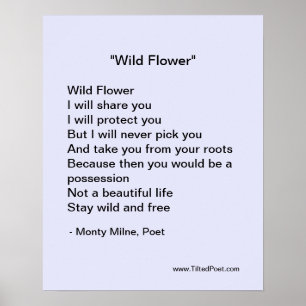 Wild Flower - poetry poster