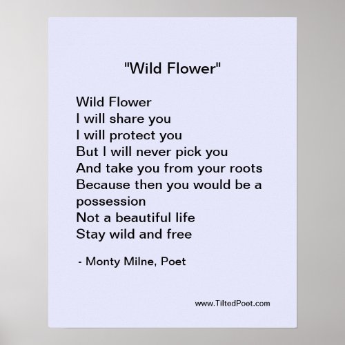 Wild Flower _ poetry poster