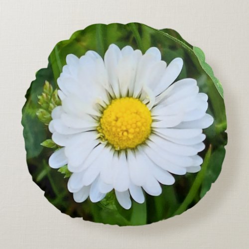 Wild Flower Romania – Botanical Macro Photography Round Pillow
