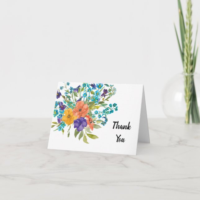 Wild Flower Thank You Card (Front)