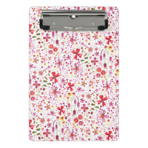Wild Flower Watercolor Ditsy Mini Clipboard