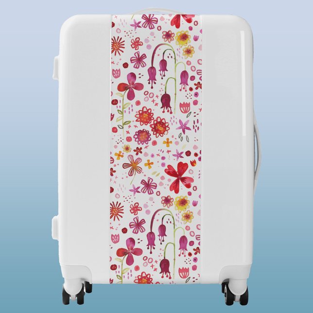 Wild Flower Watercolor Garden Art Luggage (Creator Uploaded)