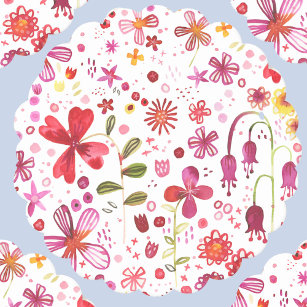 Wild Flower Watercolor Paper Coaster