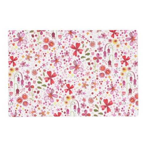 Wild Flower Watercolor Placemat