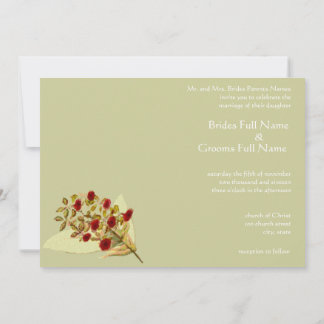 Wild Flower Wedding Invitation