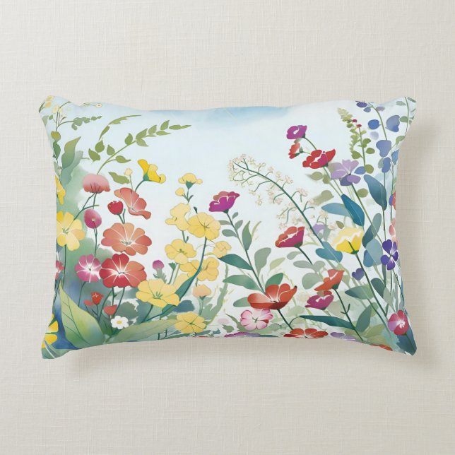 Wild Flowers Accent Pillow (Front)