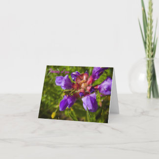 Wild flowers and insects letterpress thank you card