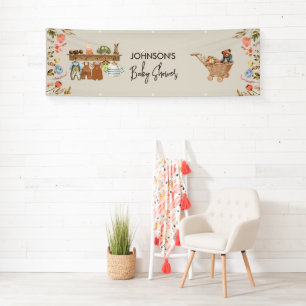 Wild Flowers Bohemian Nursery Baby Shower Welcome Banner