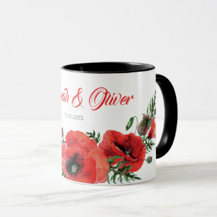 Wild flowers bouquet Wedding invitation Mug
