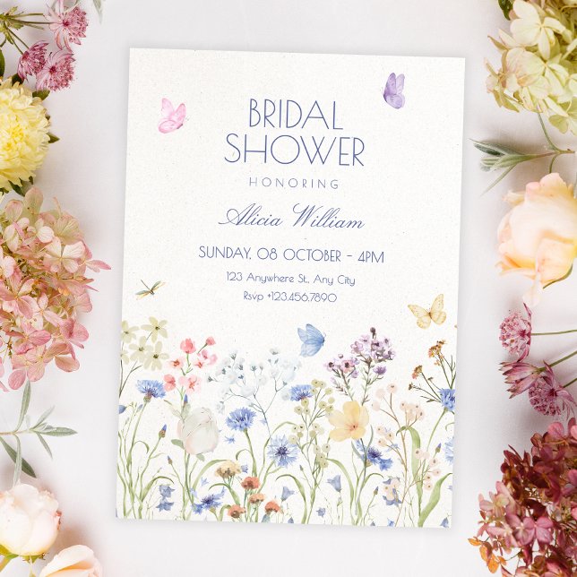 Wild flowers bridal shower invitation (Creator Uploaded)