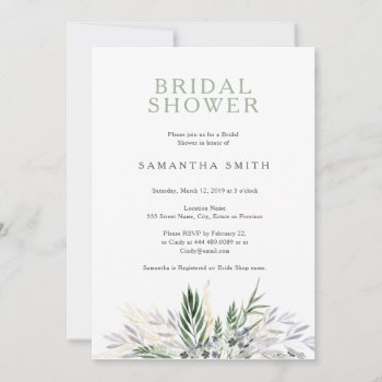 Wild Flowers Bridal Shower Invitation by Naokko at Zazzle