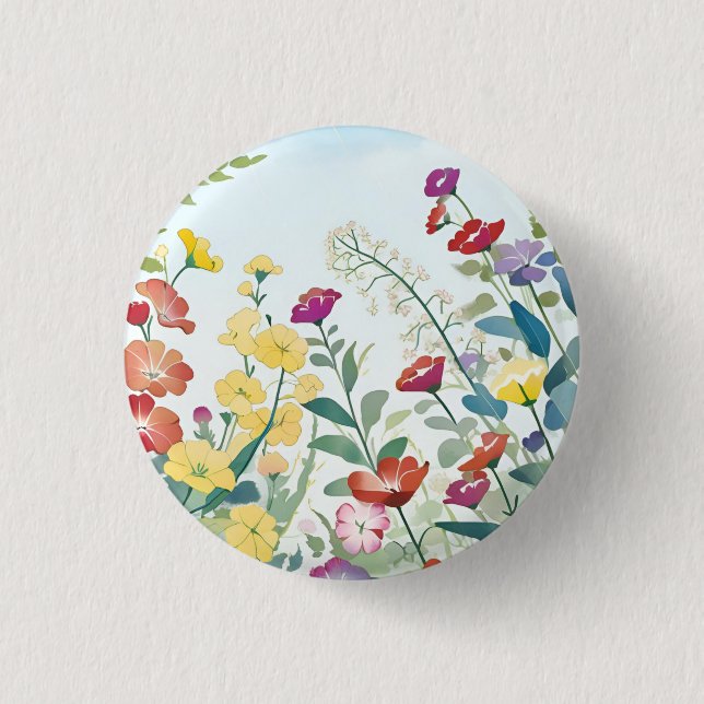 Wild Flowers Button (Front)