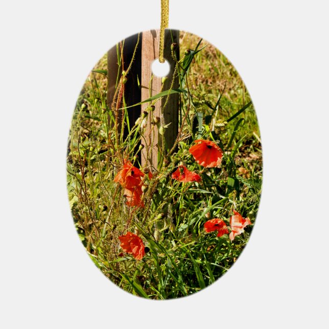 WILD FLOWERS CERAMIC ORNAMENT (Front)