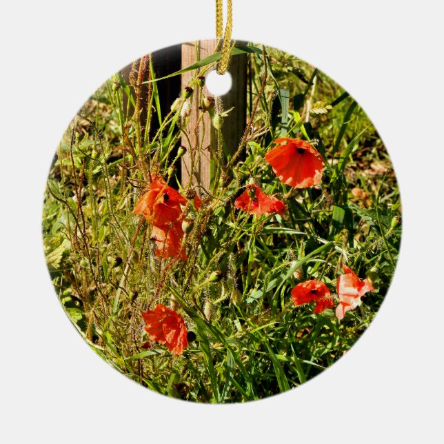 WILD FLOWERS CERAMIC ORNAMENT (Front)