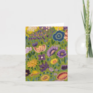 Wild flowers colors note card