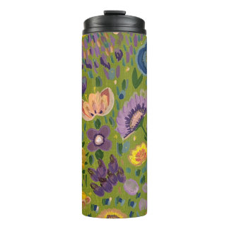 Wild flowers colors thermal tumbler