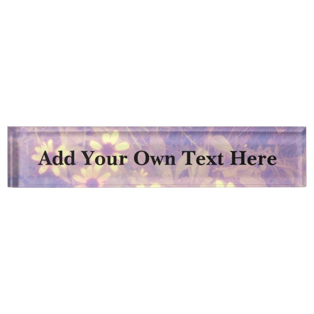 Wild Flowers Desk Name Plate (Front)
