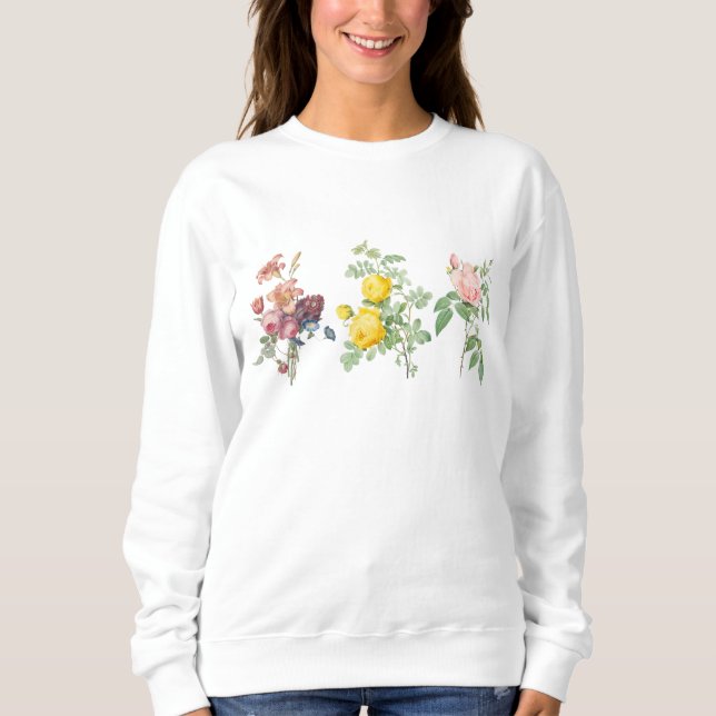 Wild Flowers, Floral, Botanical, Flower Sweatshirt (Front)