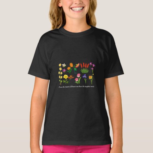 Wild Flowers Floral women and girls  T_Shirt