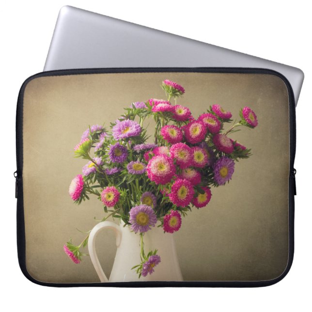 Wild Flowers in a Vase Glitz 15" Laptop Case (Front)