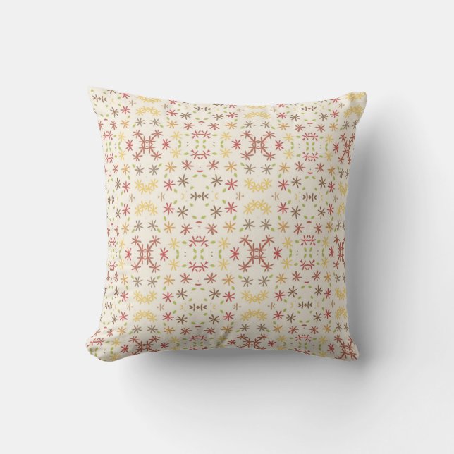 Wild Flowers in the Garden Throw Pillow (Front)