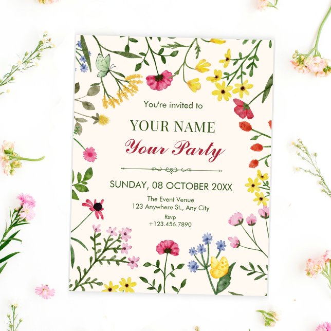 Wild flowers  invitation (Creator Uploaded)
