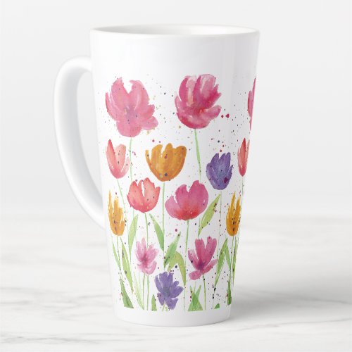 Wild Flowers Latte Mug