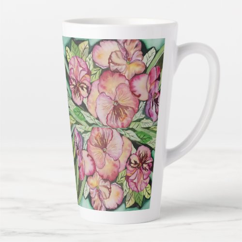 Wild flowers latte mug