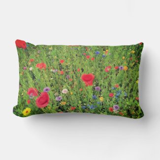 Wild flowers mix Lumbar Pillow