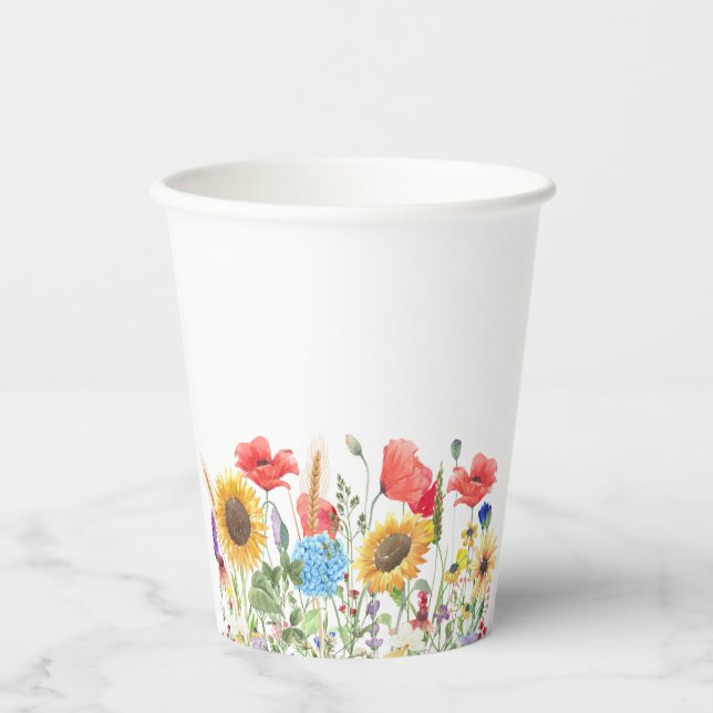 Wild Flowers Mix & Match Paper Cups (Front)