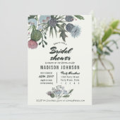 Wild Flowers pale blue | Bridal Shower Invitations (Standing Front)