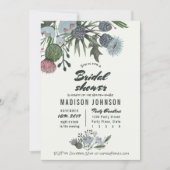 Wild Flowers pale blue | Bridal Shower Invitations (Front)