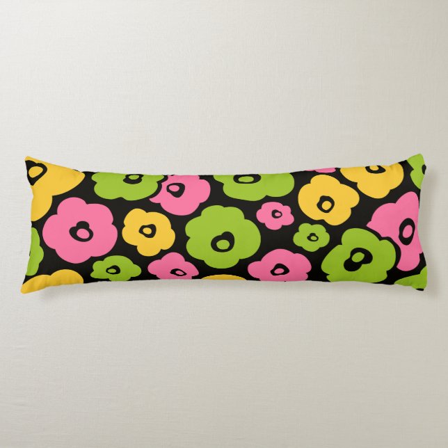 Wild Flowers Pattern Body Pillow (Front)
