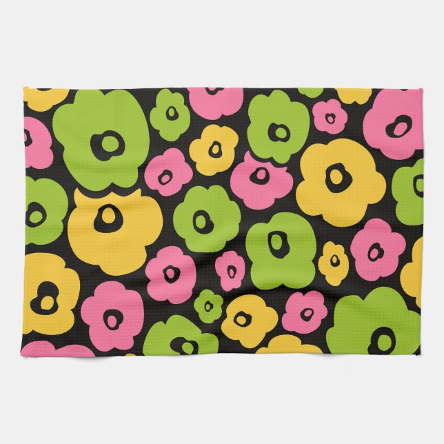 Wild Flowers Pattern Kitchen Towel (Horizontal)