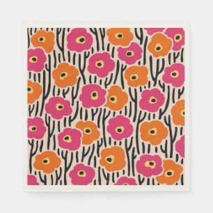 Wild Flowers Pattern Napkins