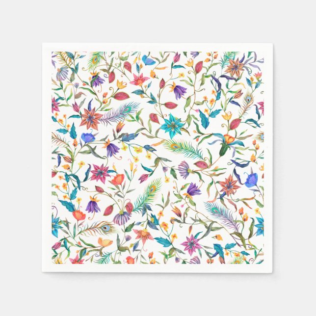 Wild Flowers Pattern    Napkins (Front)