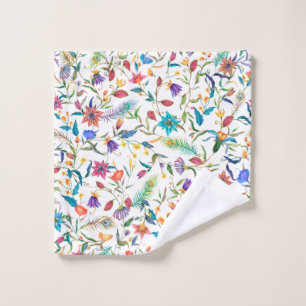 Wild Flowers Pattern Wash Cloth