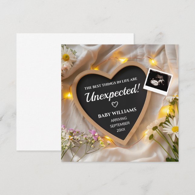 Wild Flowers Pregnancy Announcement (Front/Back)