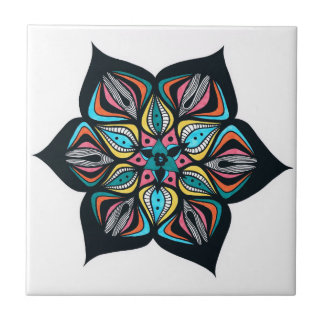 wild flowers: psycho colored ceramic tile