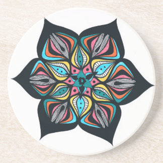 wild flowers: psycho colored coaster