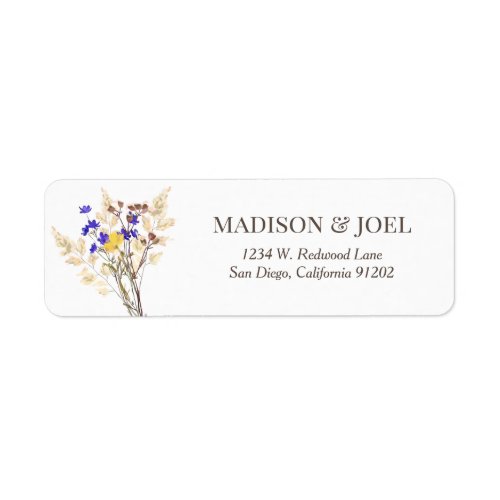 Wild flowers Return Address Label