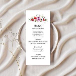 Wild Flowers & Romance Wedding Menu