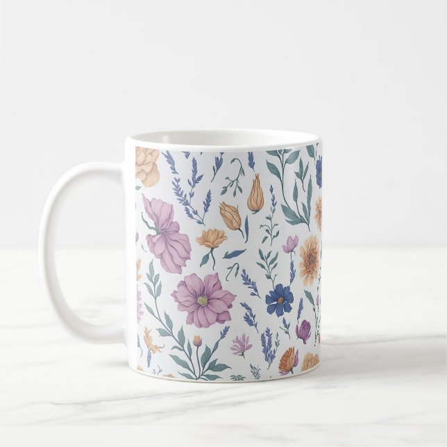 Wild flowers - Rustic charm Coffee Mug (Left)